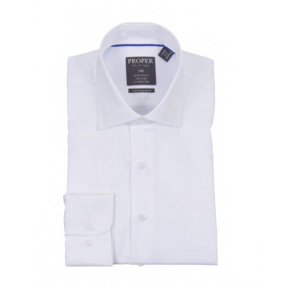 NEW PROPER SPORT men's wrinkle free dress shirt in white